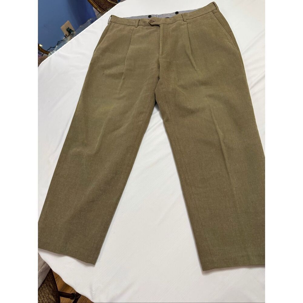 Paul & Shark Yachting Men’s Olive Green Pleated Dress Pants Size 42 X 30
